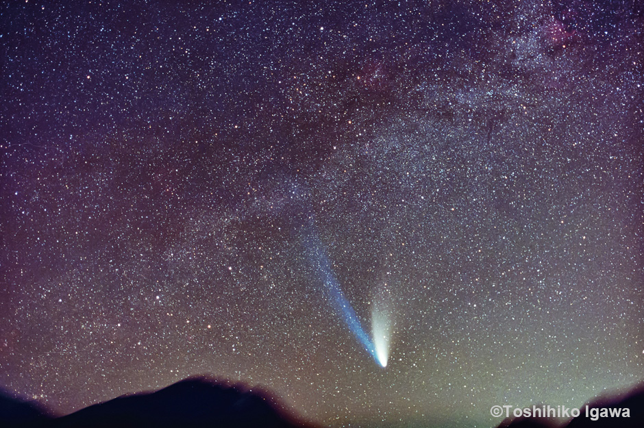 画像:大彗星になったヘール・ボップ彗星