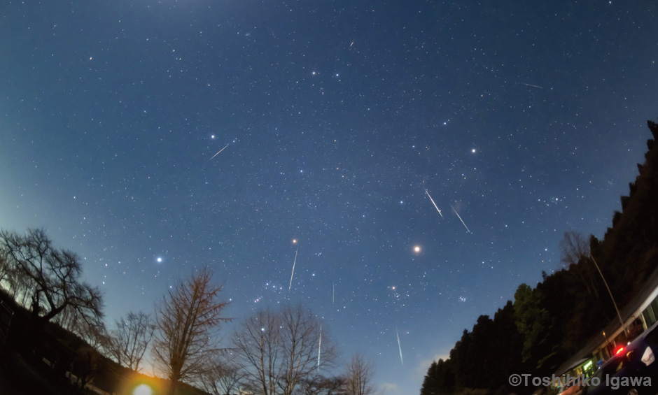 画像:ふたご座流星群